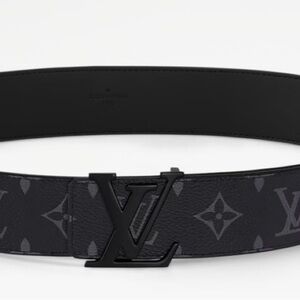 Louis Vuitton Initiales 40mm Matte Black Monogram Belt